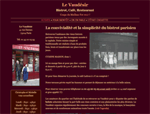Tablet Screenshot of bistrot-levaudesir.com